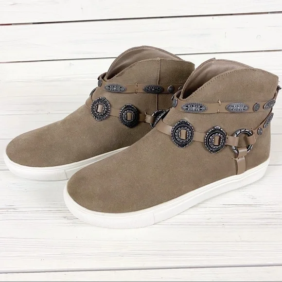 NEW Very Volatile Menloh Taupe Boho Sneakers 7 - Picture 9 of 13